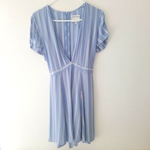 Privacy Please x Revolve blue and white striped mini dress
